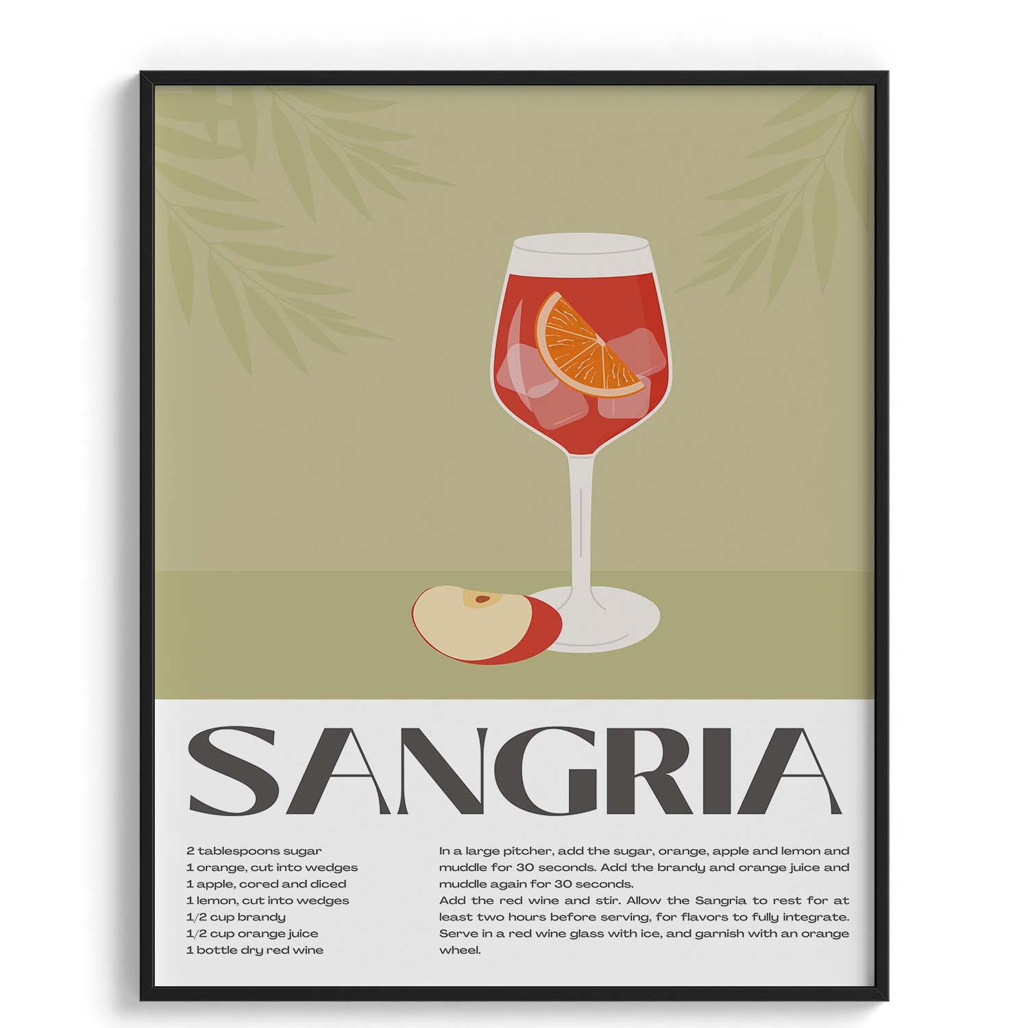 Classic Sangria Framed Art For Wall
