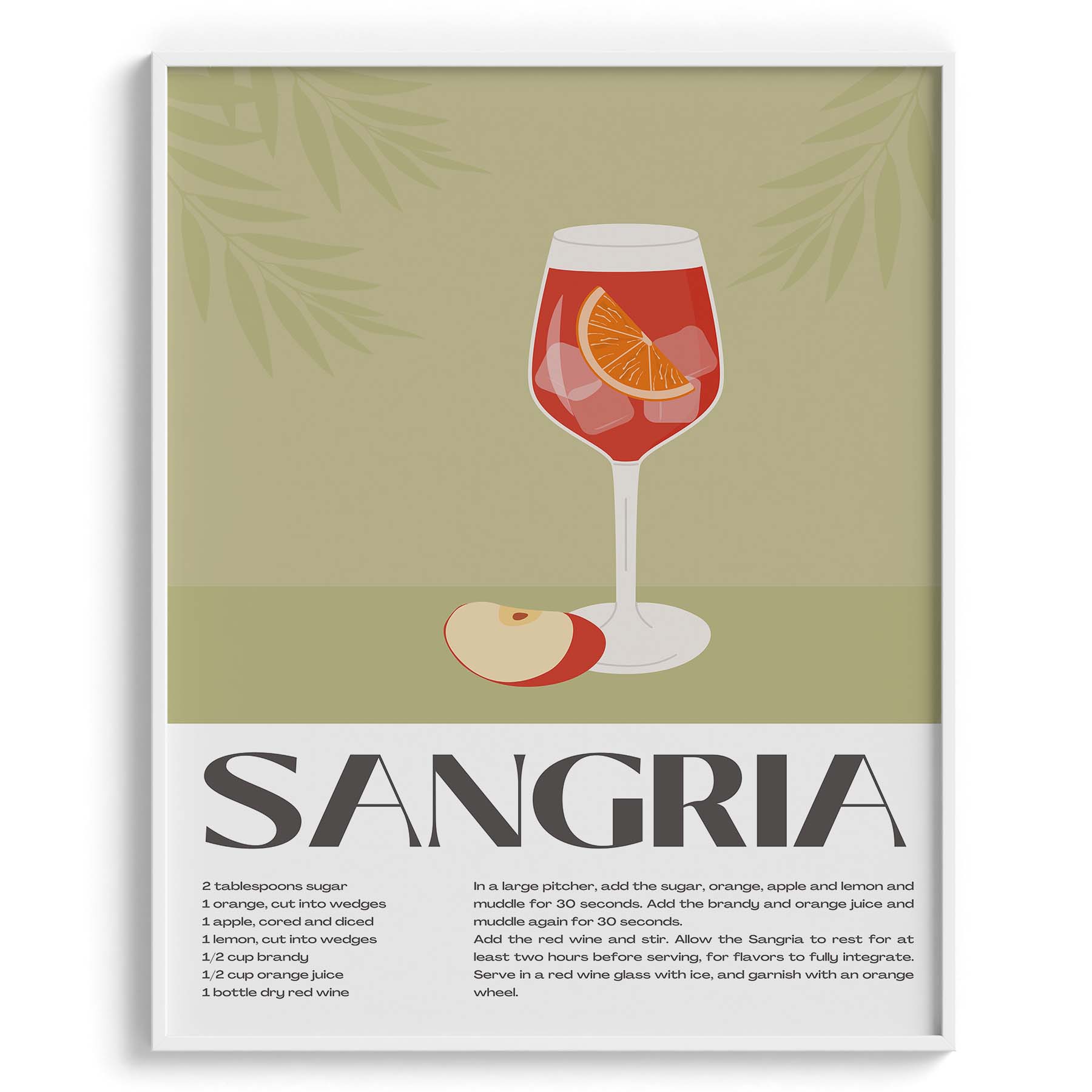 Classic Sangria Framed Art For Wall