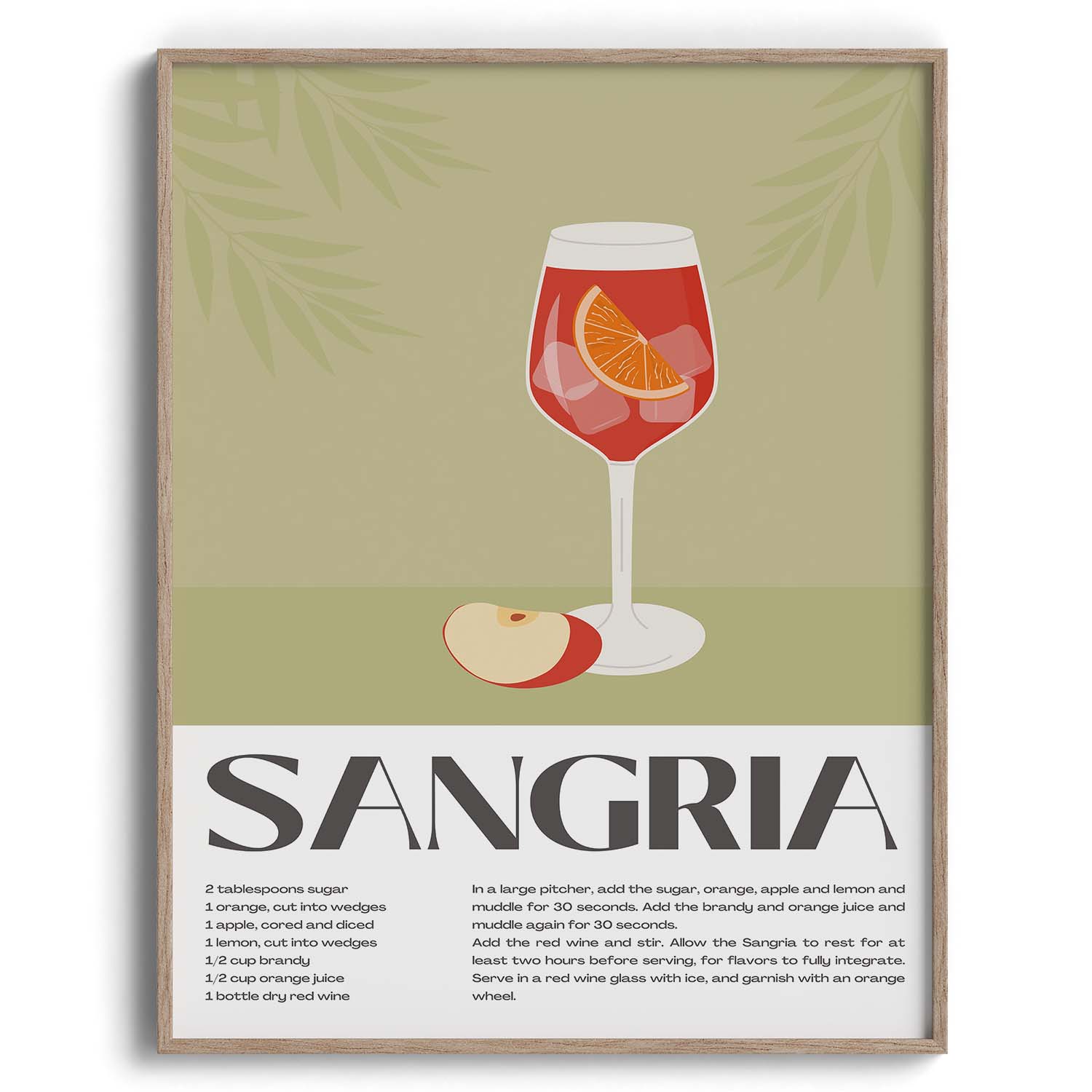 Classic Sangria Framed Art For Wall