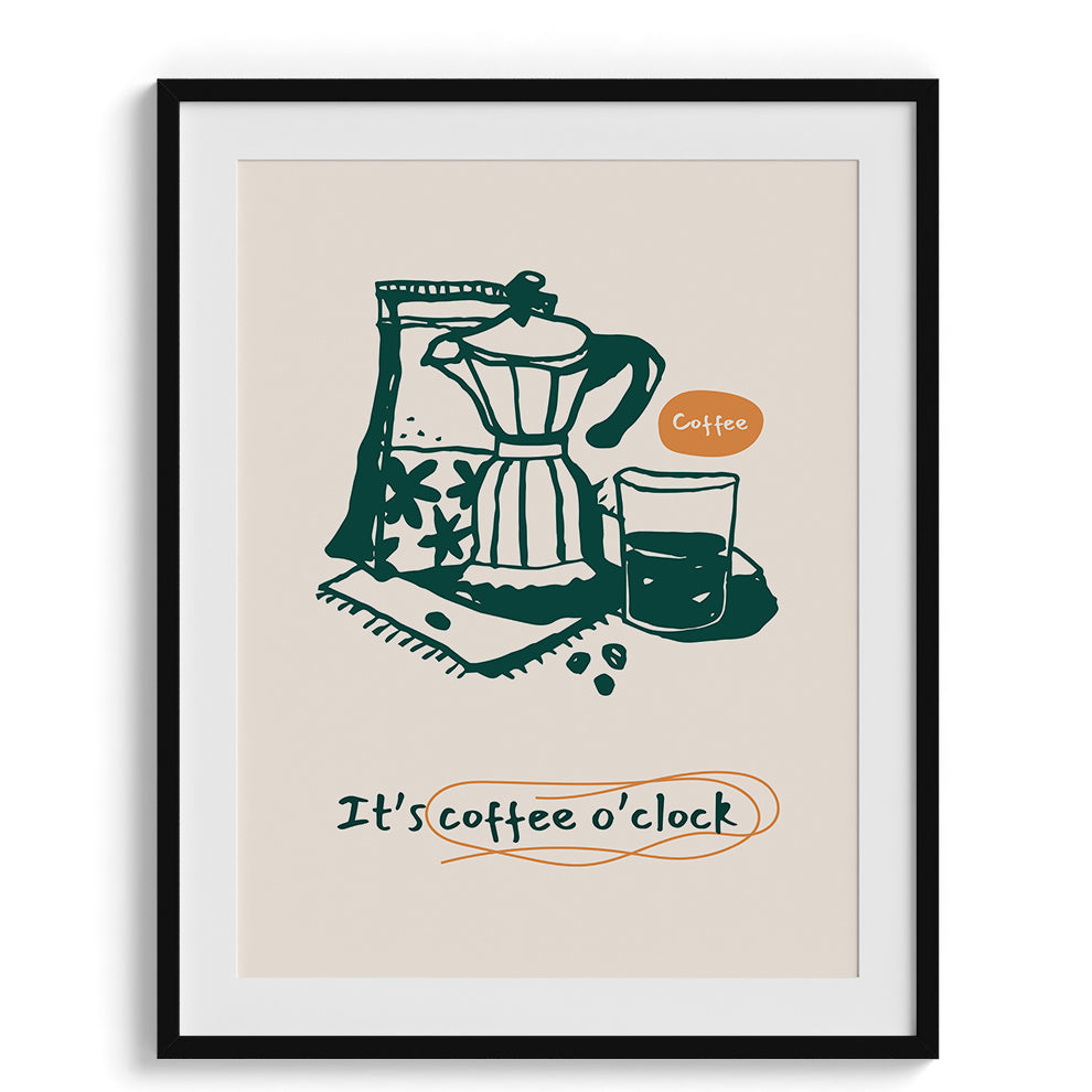 Coffee OClock Moment Wall Painting For Cafe