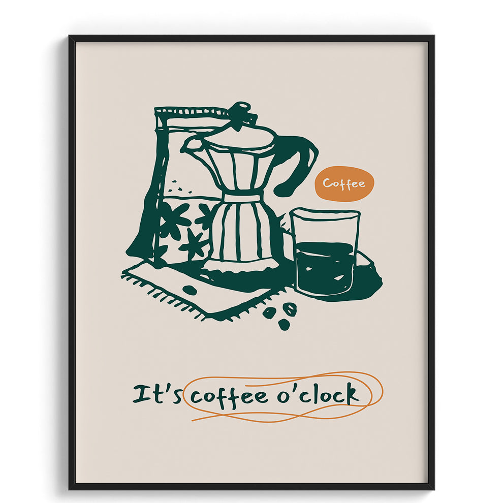 Coffee OClock Moment Wall Painting For Cafe