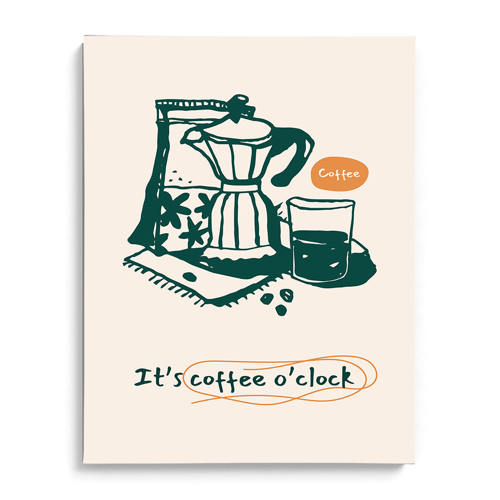 Coffee OClock Moment Wall Painting For Cafe