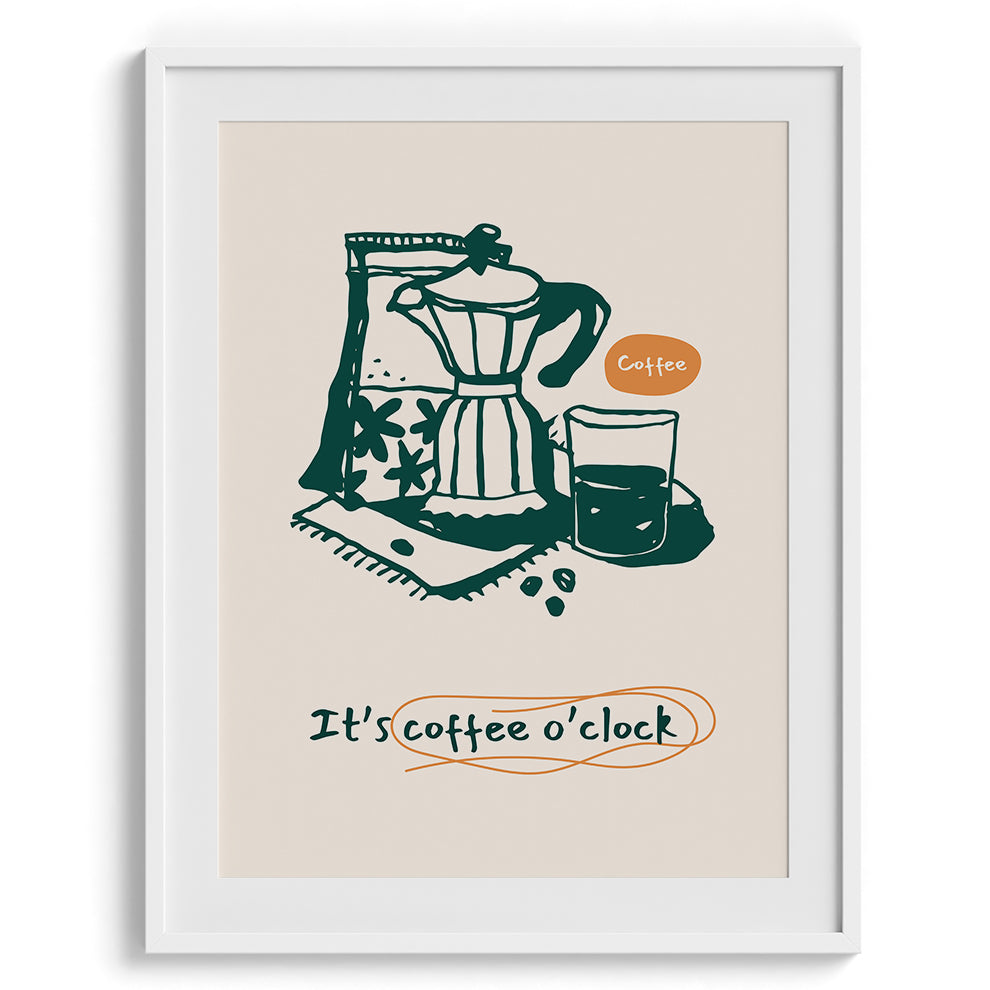 Coffee OClock Moment Wall Painting For Cafe