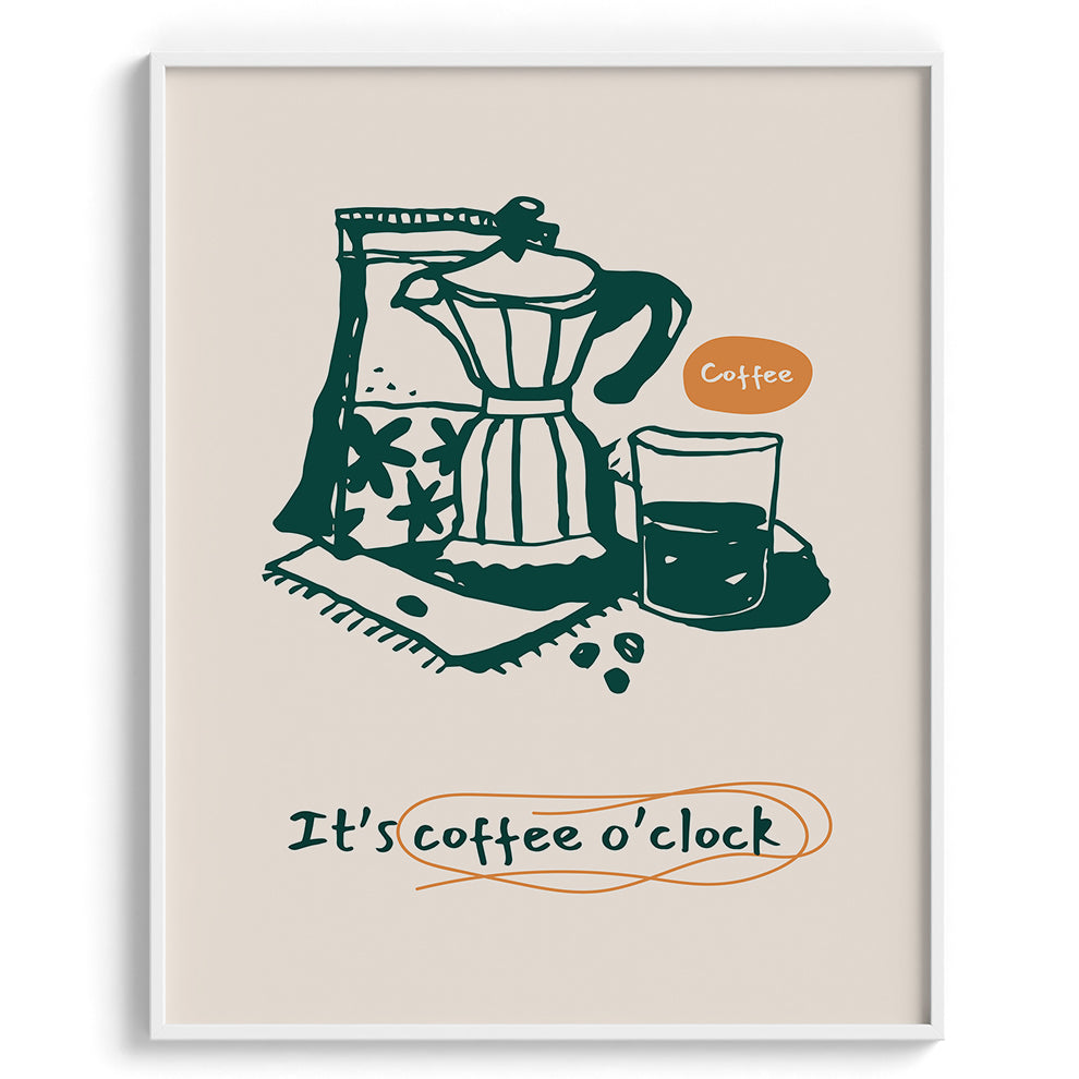 Coffee OClock Moment Wall Painting For Cafe