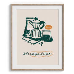 Coffee OClock Moment Wall Painting For Cafe