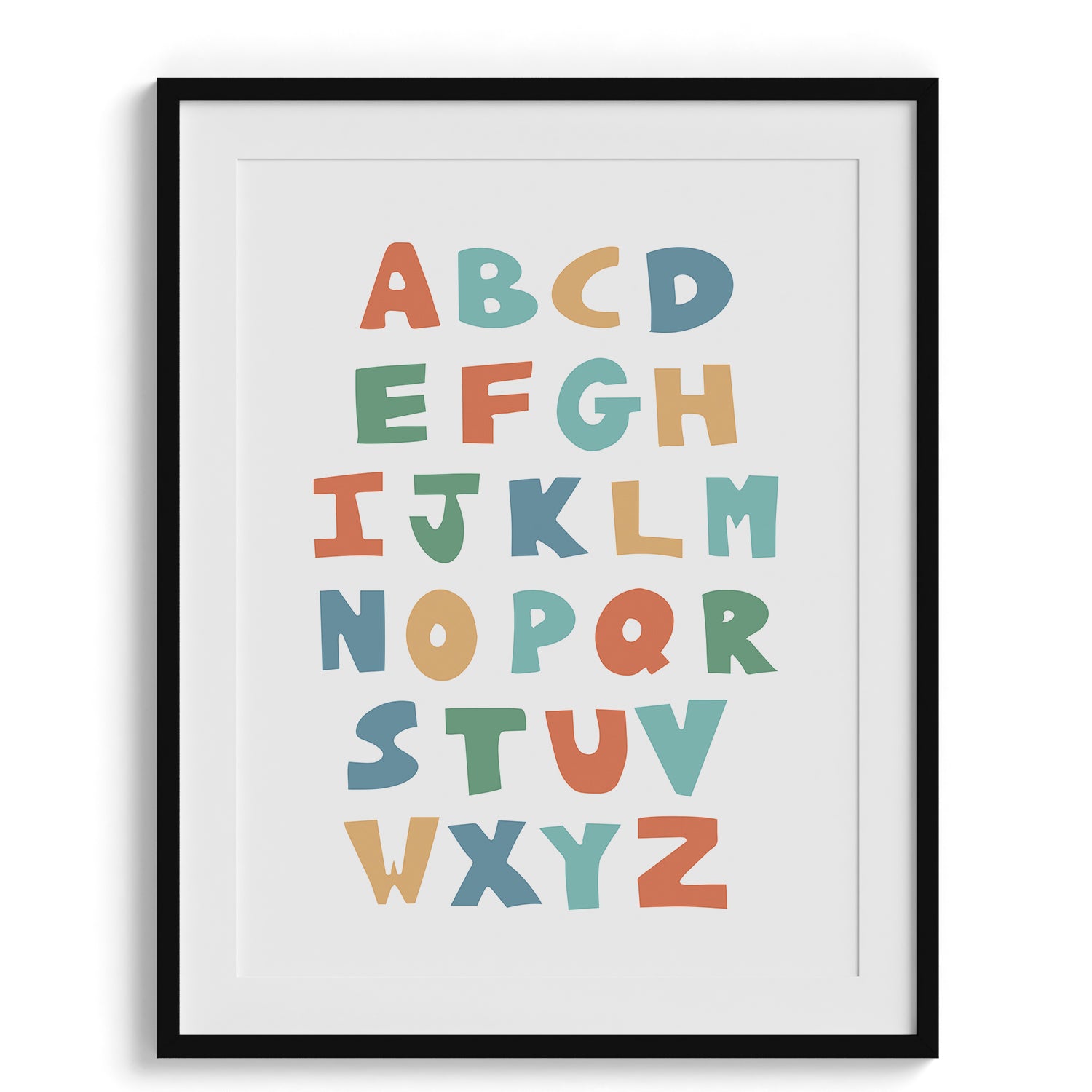 Colorful Alphabet Learning Print Wall Frame | Buy Custom Art Frames at ...