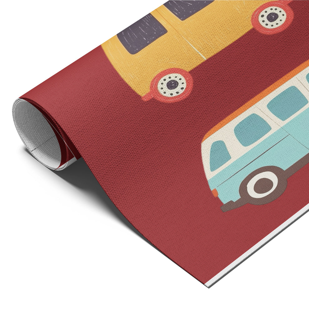 Colorful Cars Stacked Poster