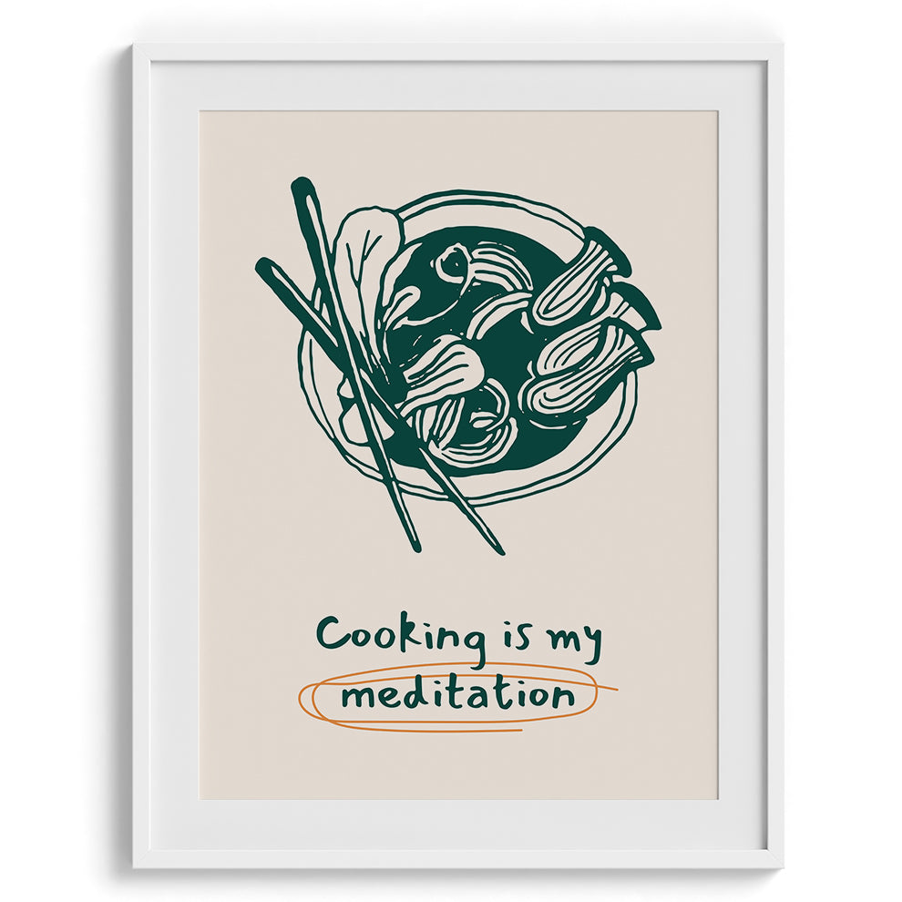 Cooking Is My Meditation Canvas Wall Prints