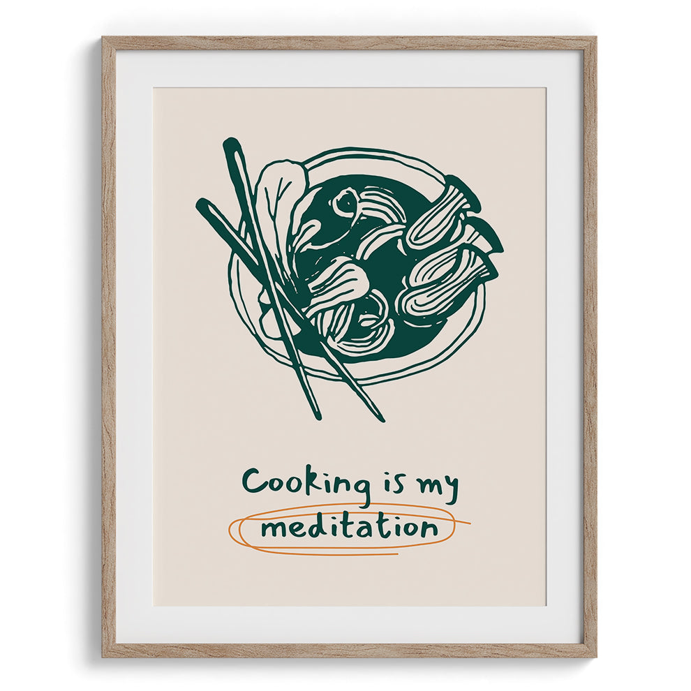 Cooking Is My Meditation Canvas Wall Prints