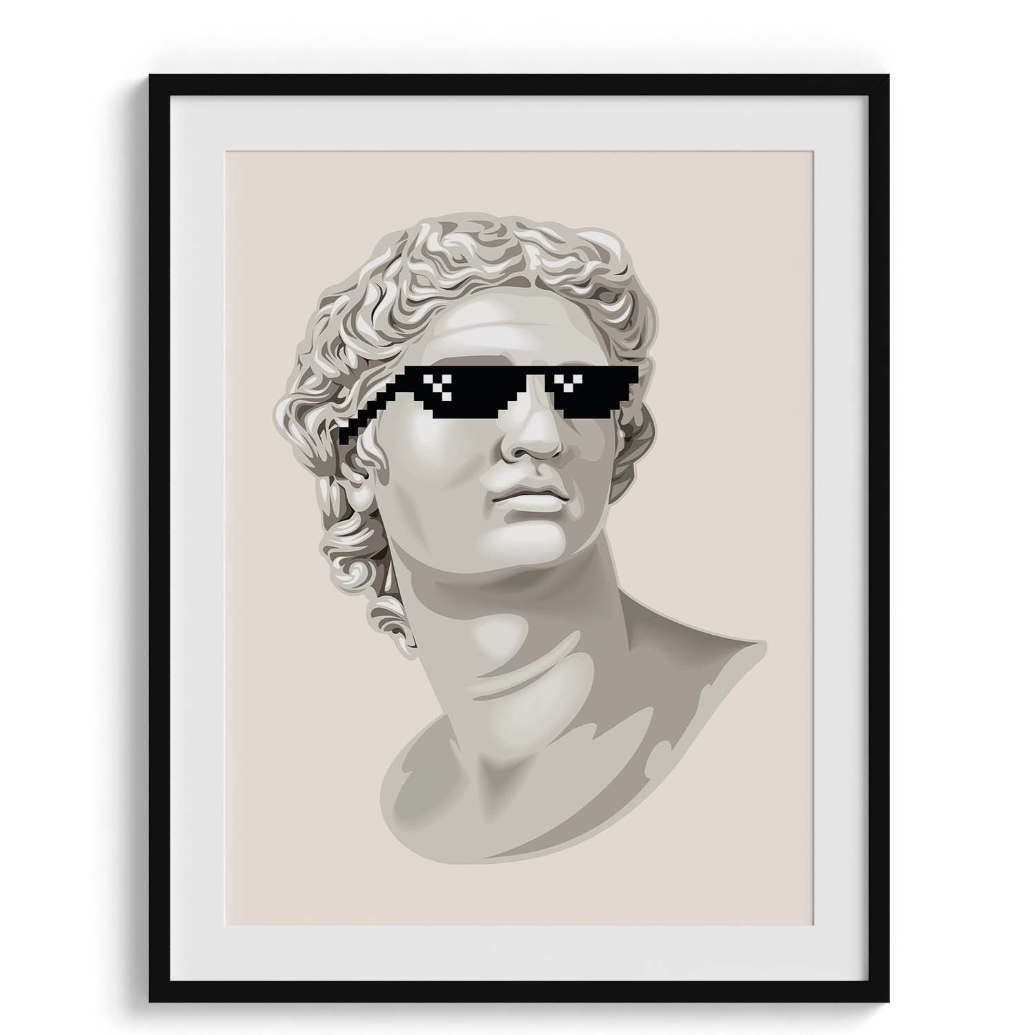 Cool Classic Bust with Pixel Shades