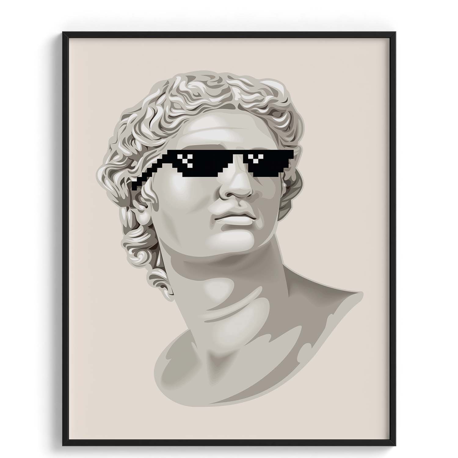 Cool Classic Bust with Pixel Shades