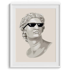 Cool Classic Bust with Pixel Shades