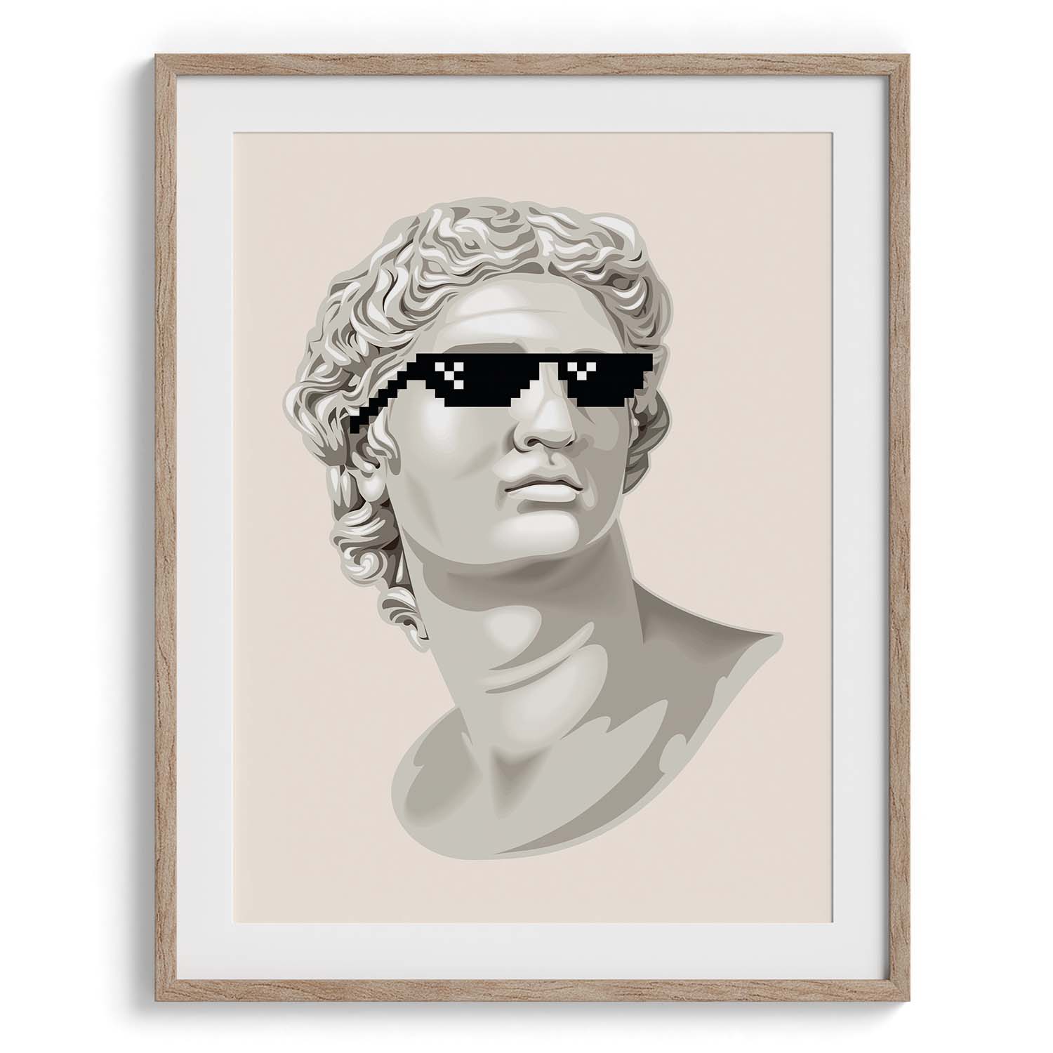 Cool Classic Bust with Pixel Shades