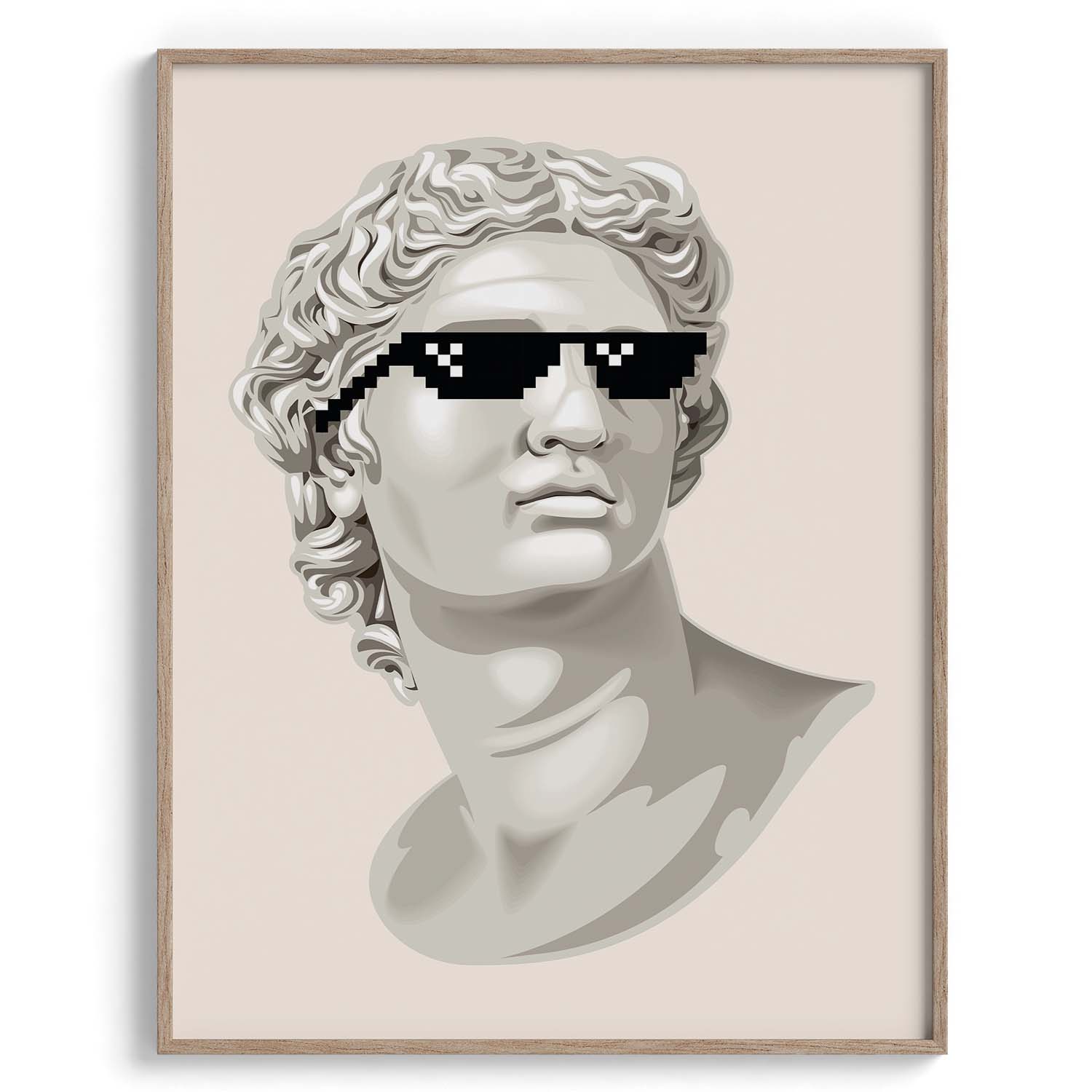 Cool Classic Bust with Pixel Shades