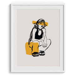 Cool Girl with Yellow Shades Sketch