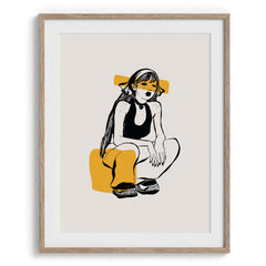 Cool Girl with Yellow Shades Sketch