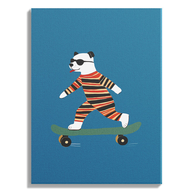 Cool Panda on Skateboard Poster