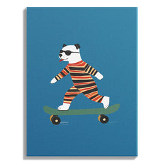 Cool Panda on Skateboard Poster