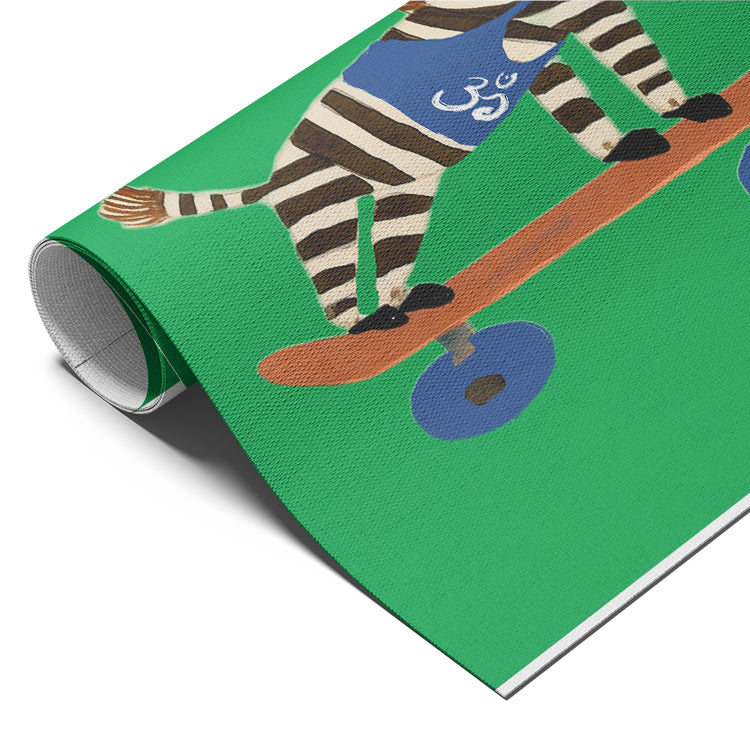 Cool Zebra on Skateboard Poster