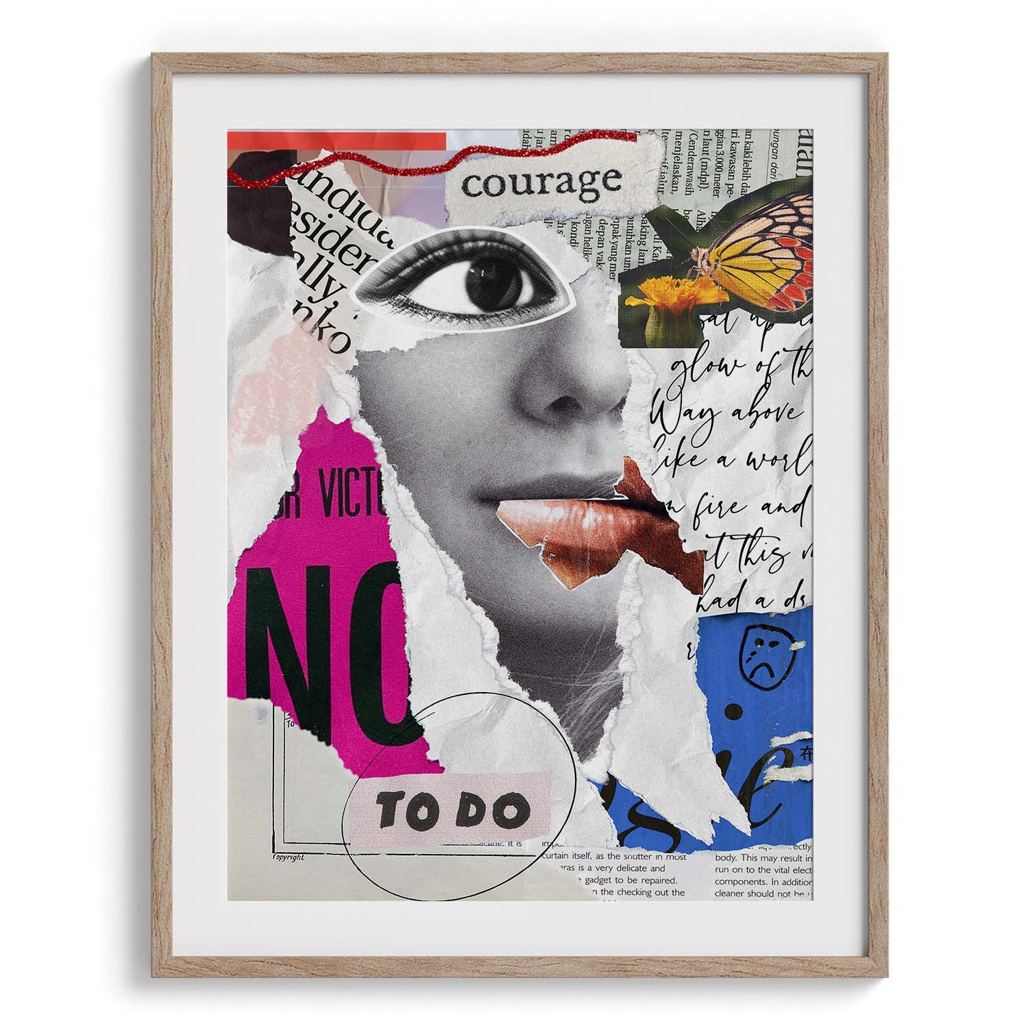 Courage Collage – Mixed Media Face Art