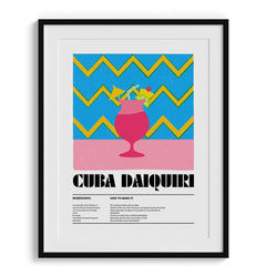 Cuba Daiquiri Vintage Canvas Wall Prints