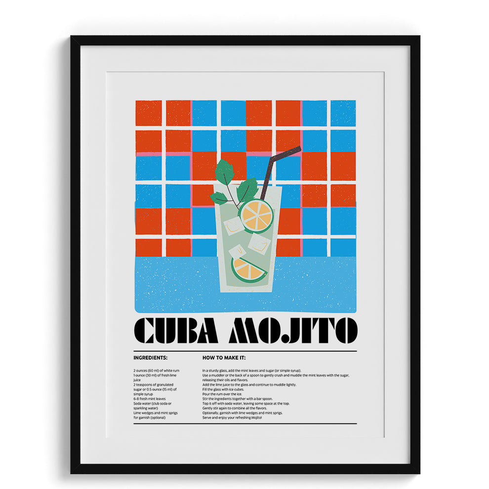 Cuba Mojito Modern Wall Art