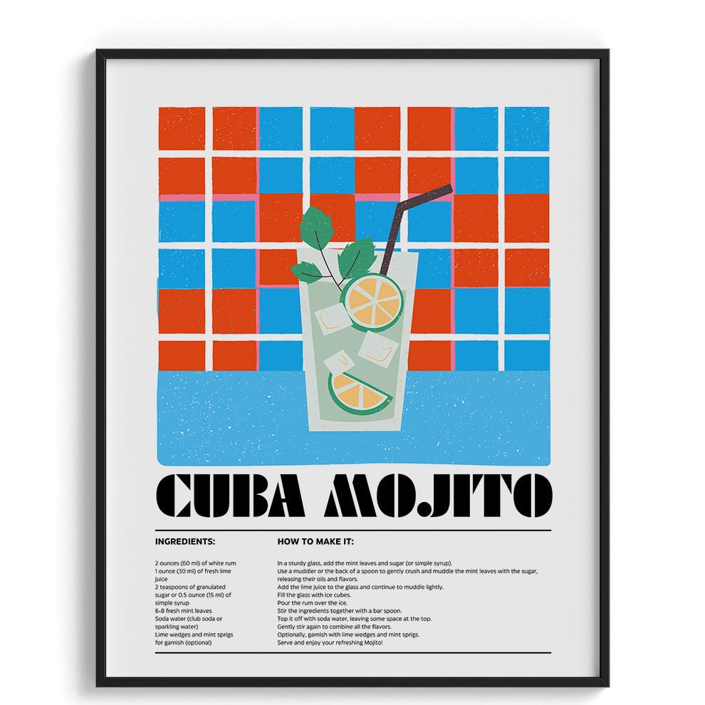 Cuba Mojito Modern Wall Art
