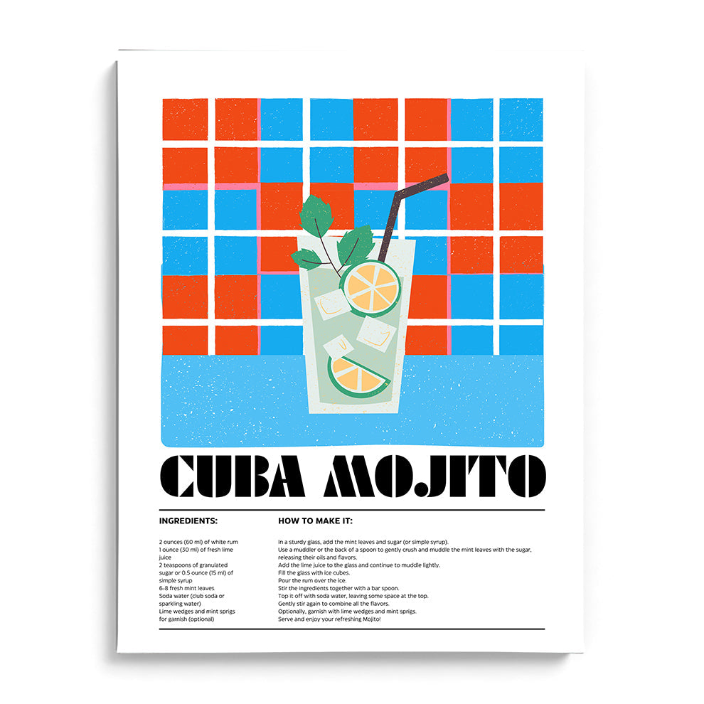 Cuba Mojito Modern Wall Art