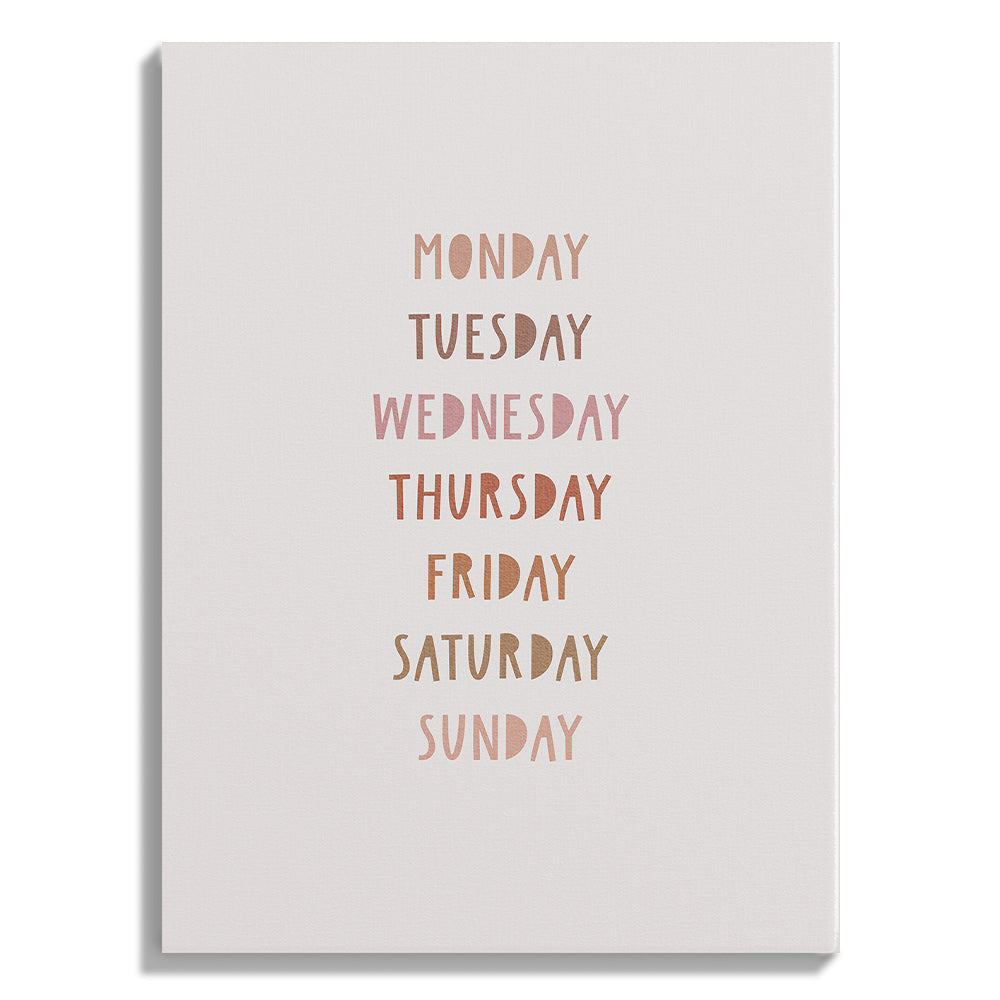 Days of the Week Kids Poster