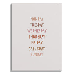 Days of the Week Kids Poster