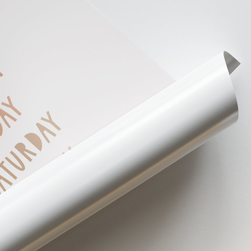 Days of the Week Kids Poster