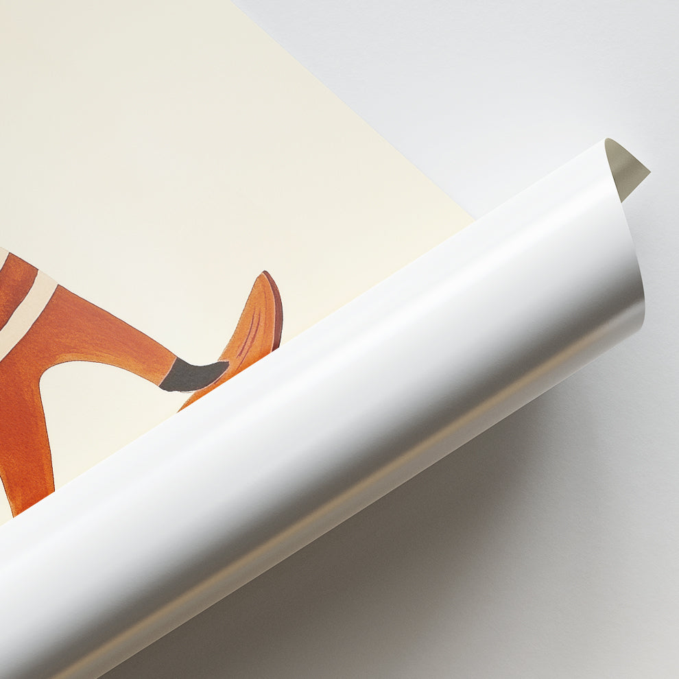  Deer on Skateboard Kids Print
