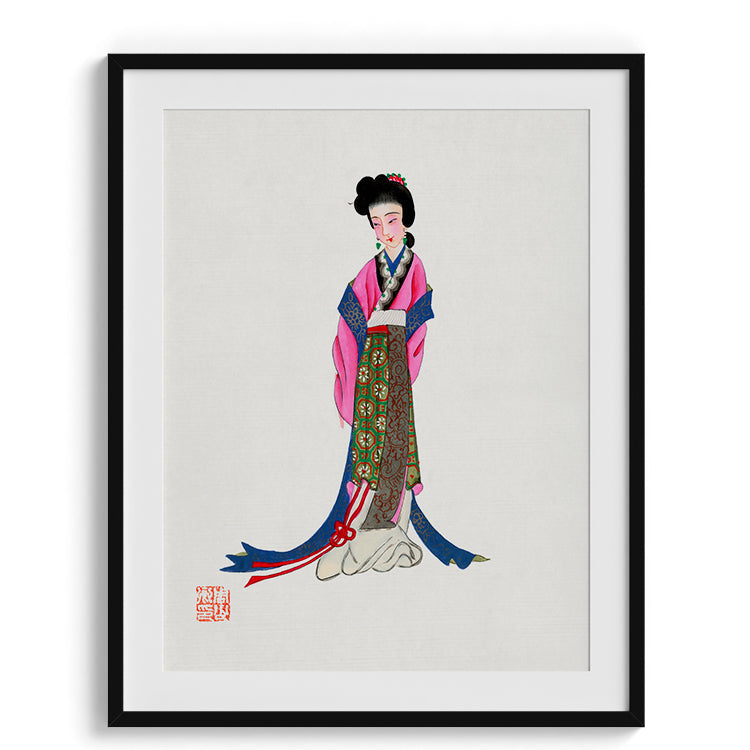 Elegant Japanese Lady in Kimono