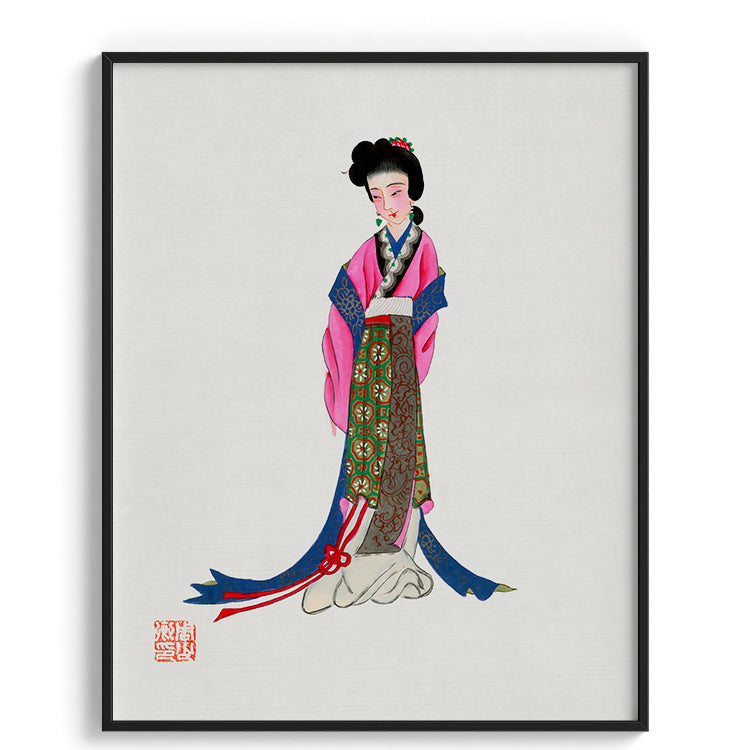 Elegant Japanese Lady in Kimono