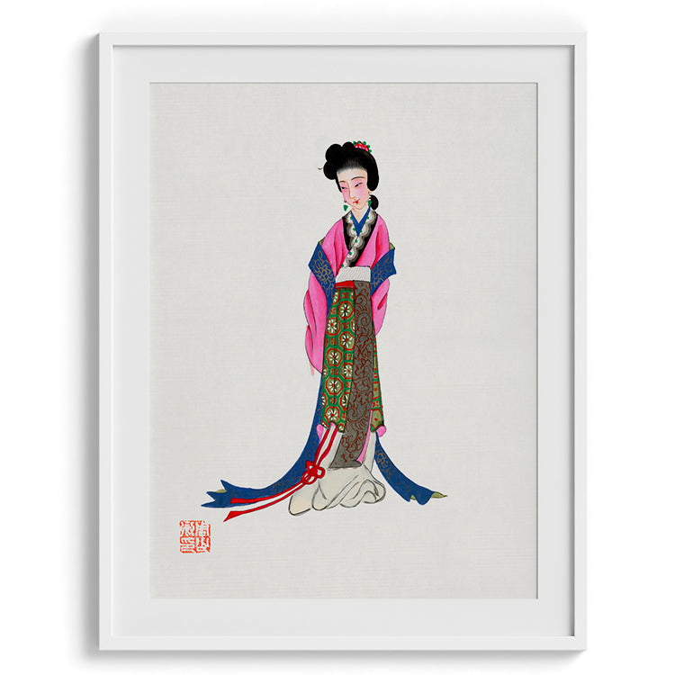 Elegant Japanese Lady in Kimono