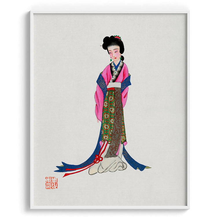Elegant Japanese Lady in Kimono