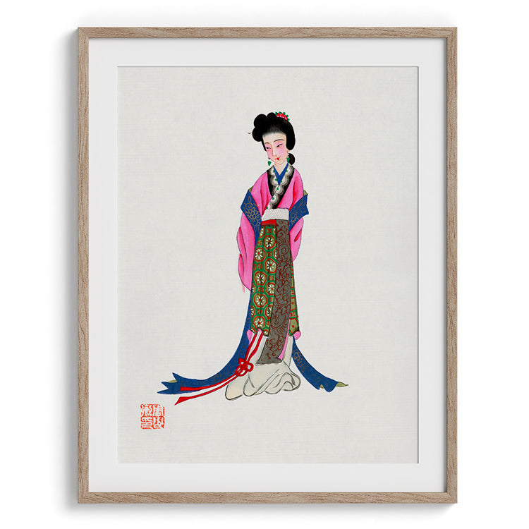 Elegant Japanese Lady in Kimono