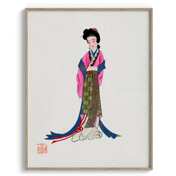 Elegant Japanese Lady in Kimono