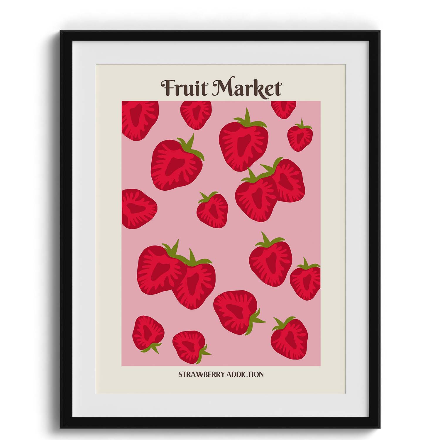 Fruit Market Strawberry Addiction Canvas Wall Prints