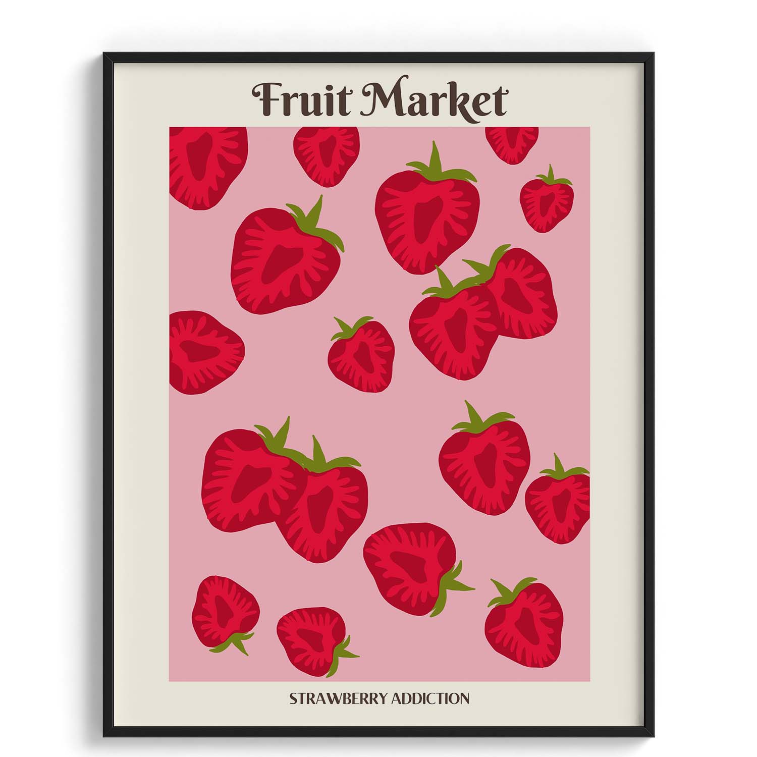 Fruit Market Strawberry Addiction Canvas Wall Prints