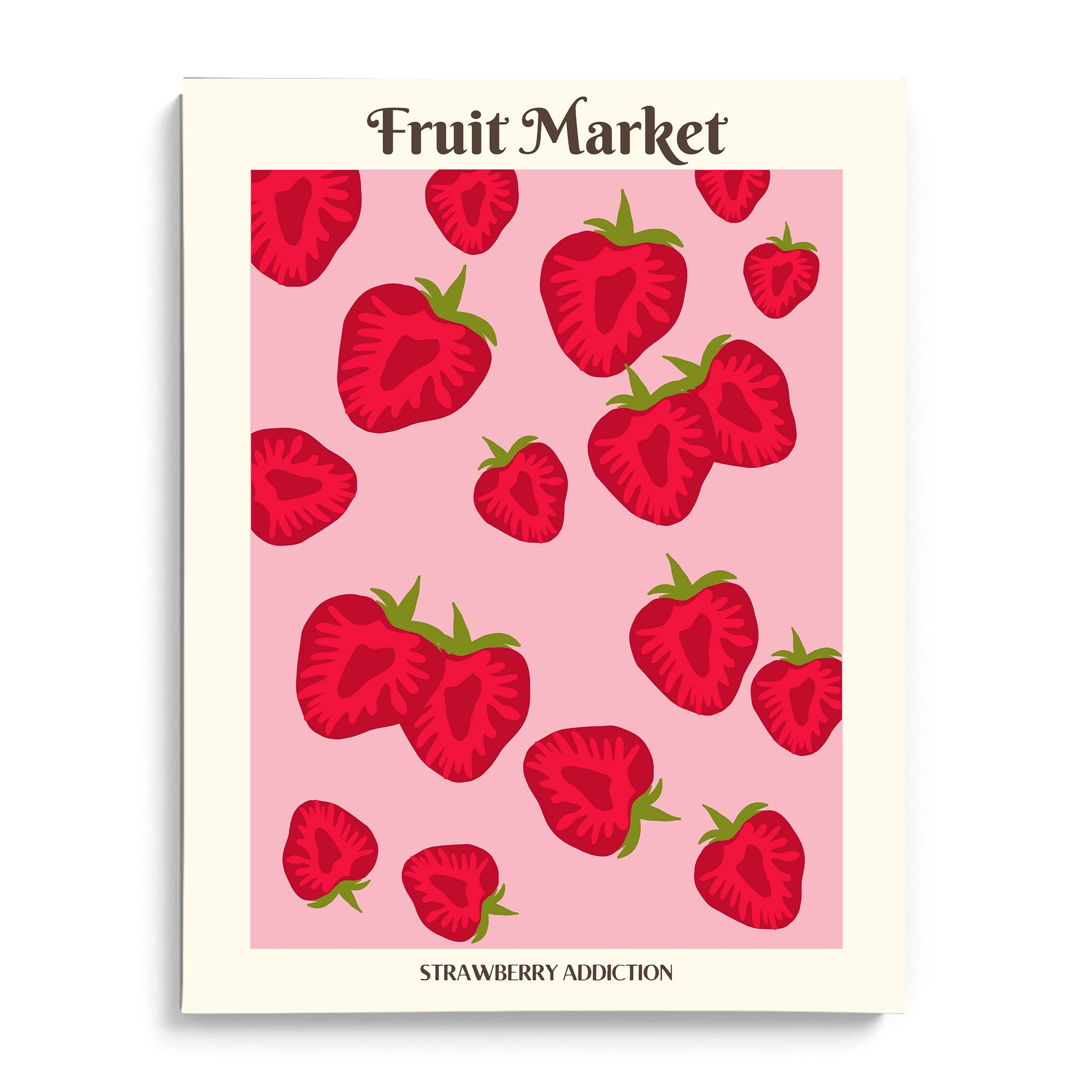 Fruit Market Strawberry Addiction Canvas Wall Prints