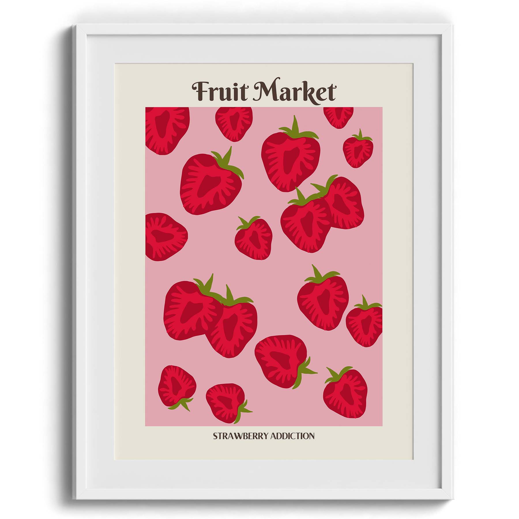 Fruit Market Strawberry Addiction Canvas Wall Prints