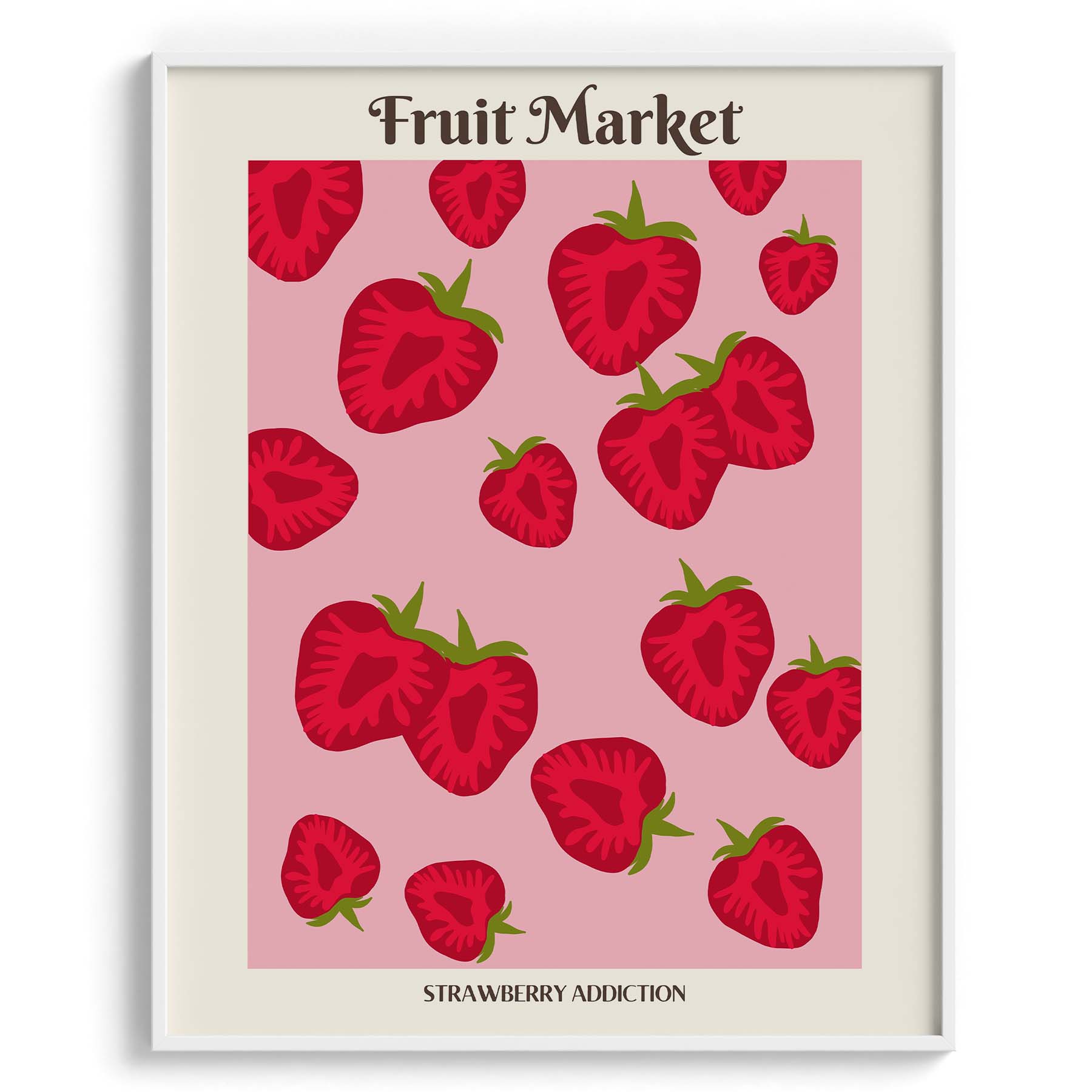 Fruit Market Strawberry Addiction Canvas Wall Prints