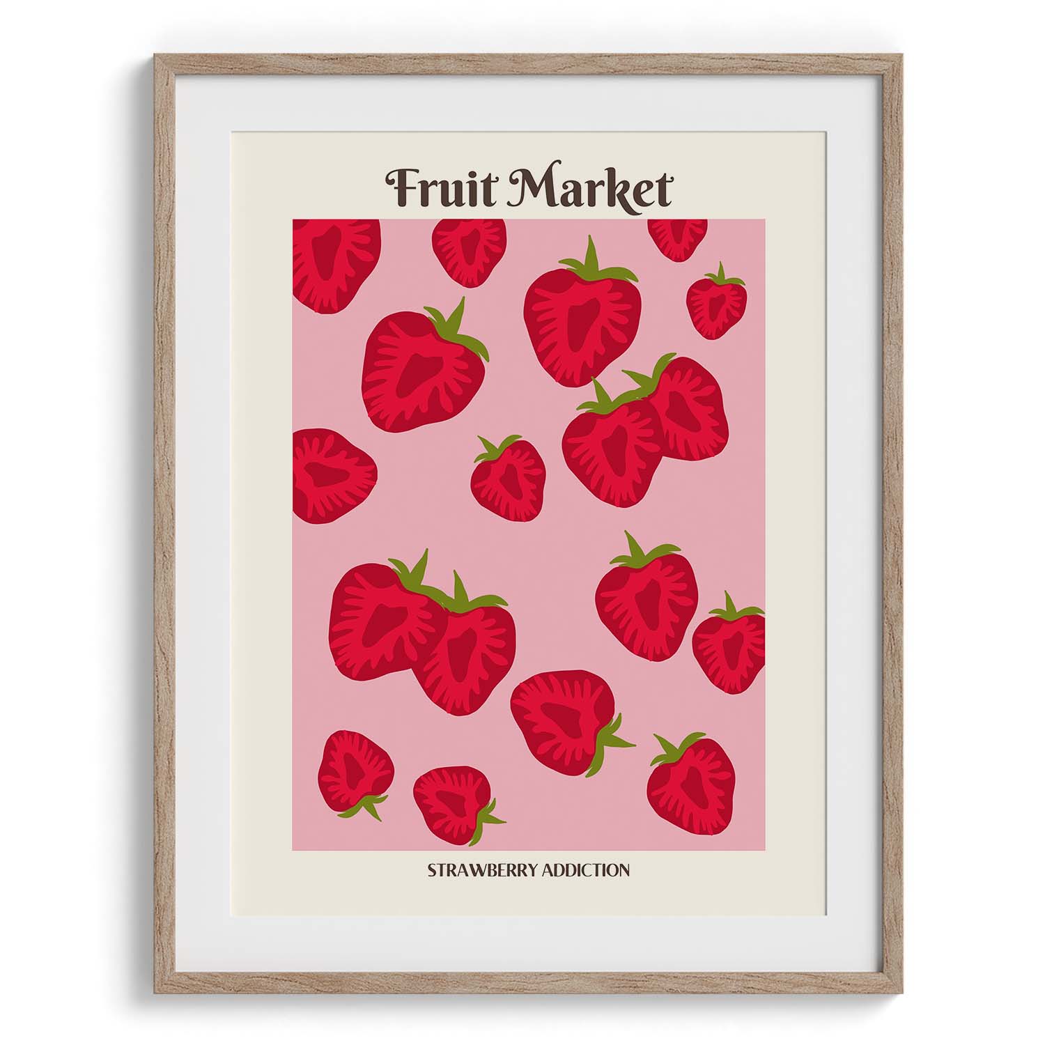 Fruit Market Strawberry Addiction Canvas Wall Prints
