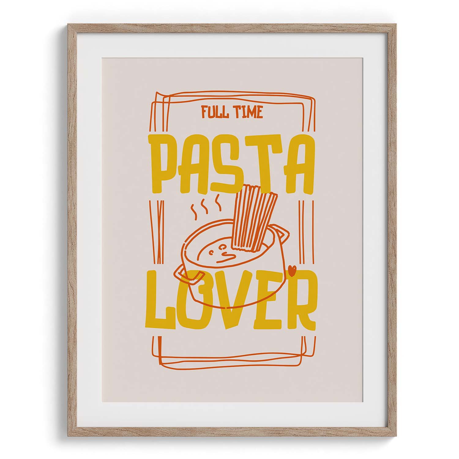 Full Time Pasta Lover Canvas Wall Paintings