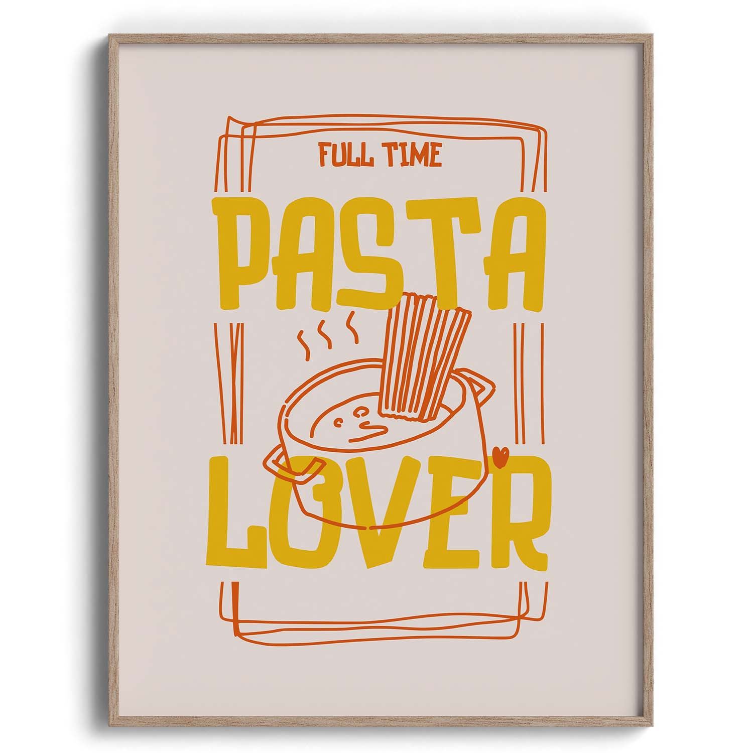 Full Time Pasta Lover Canvas Wall Paintings