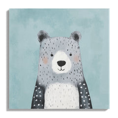 Gentle Grey Bear Portrait Print