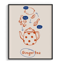 Ginger Tea Flow Wall Painting For Kitchen