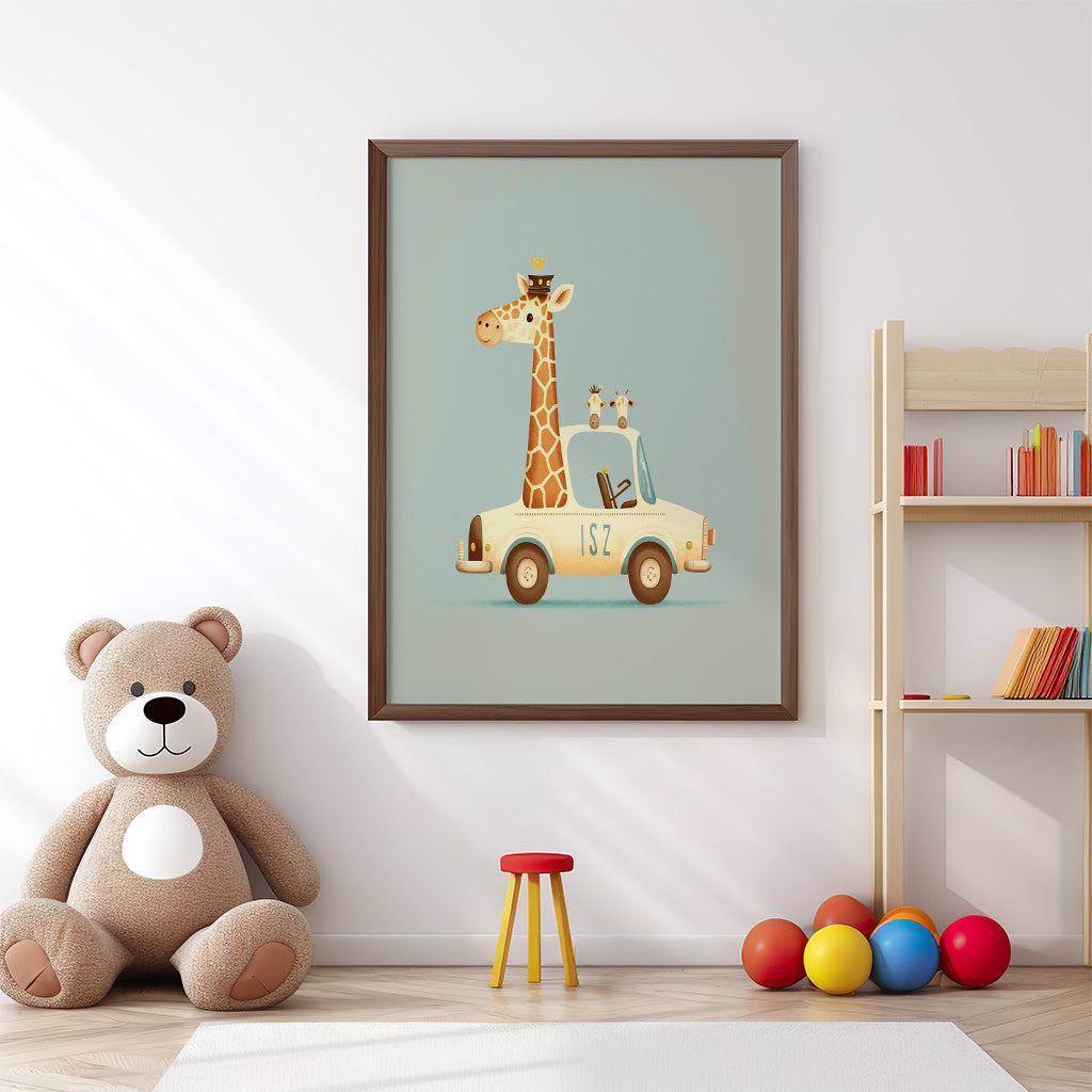 Giraffe on the Go Wall Art