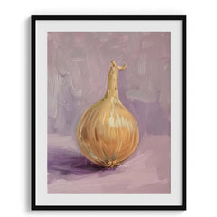 Golden Onion Still Life Wall Art Painting